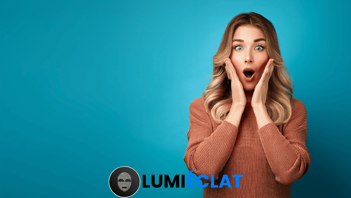 Masque LED visage avant après