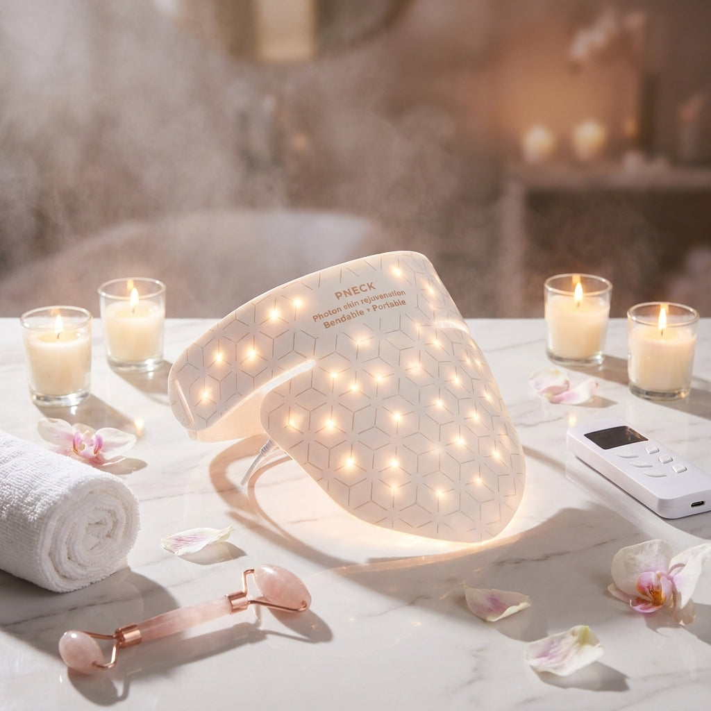 Masque Led Cou et Décolleté Blanc Blanc