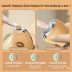 Coupe Ongles Électrique avec Lime Intégrée