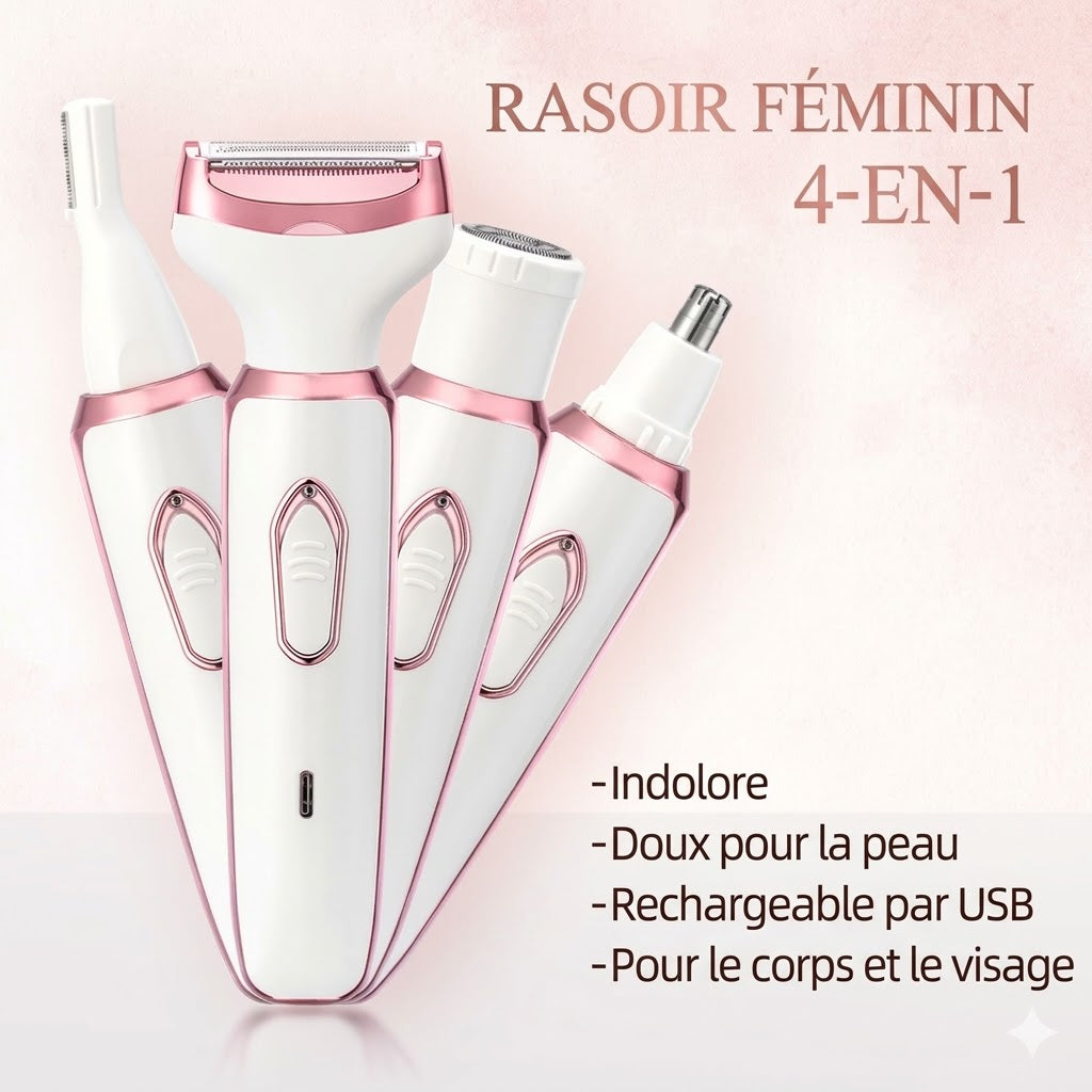 Rasoir Électrique Multifonction Intime Femme