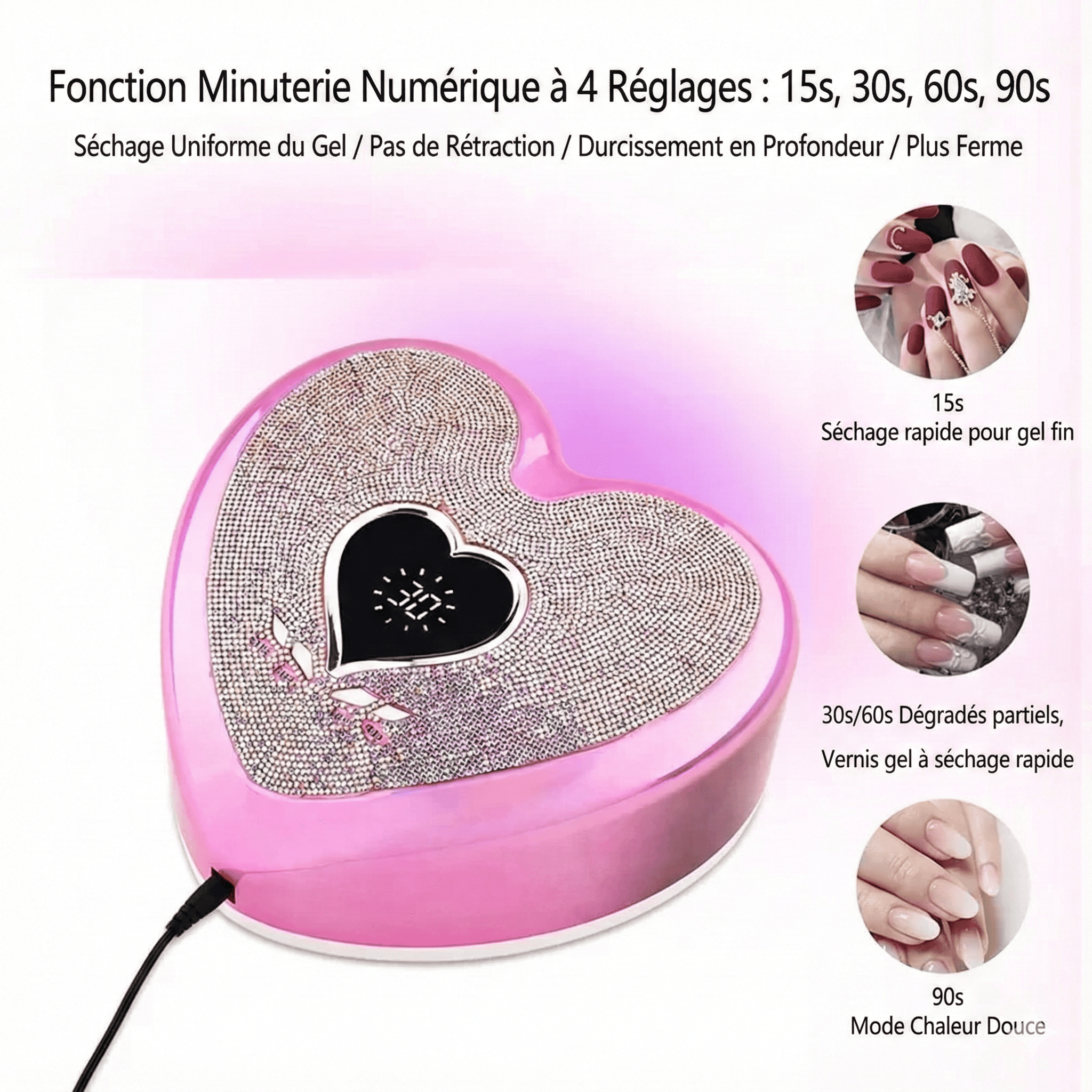 Kit Ponceuse Ongle & Lampe UV