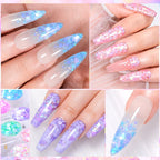 Kit 6 Gel Vernis Semi-Permanent Pailleté Encapsulé