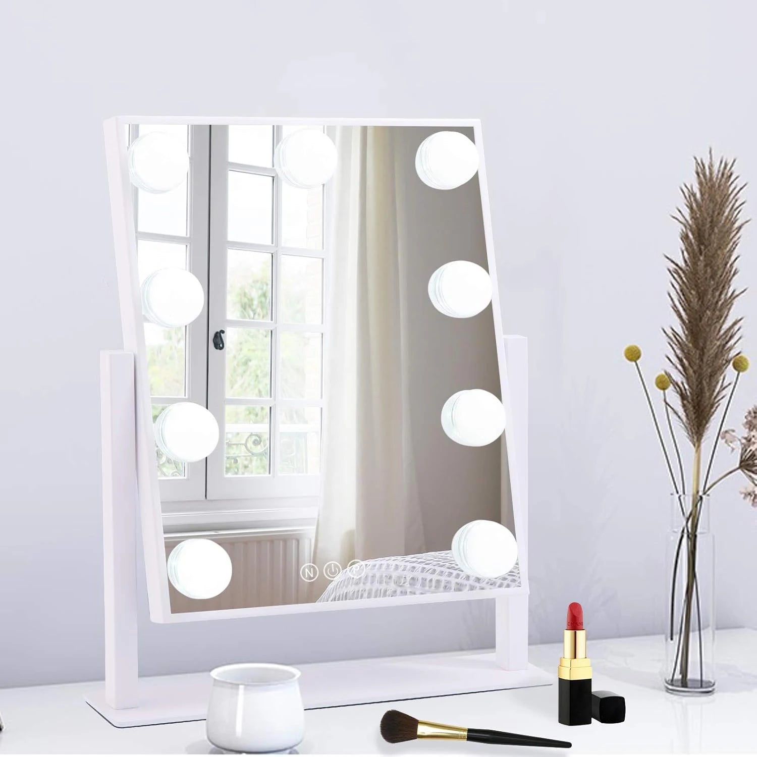 Miroir de Maquillage Style Hollywood avec Ampoules LED