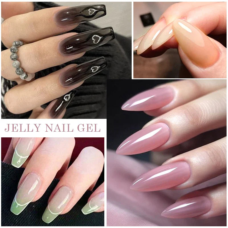 Kit 6 Vernis Semi Permanent Transparent Teinté
