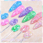 Kit 6 Gel Vernis Semi-Permanent Pailleté Encapsulé
