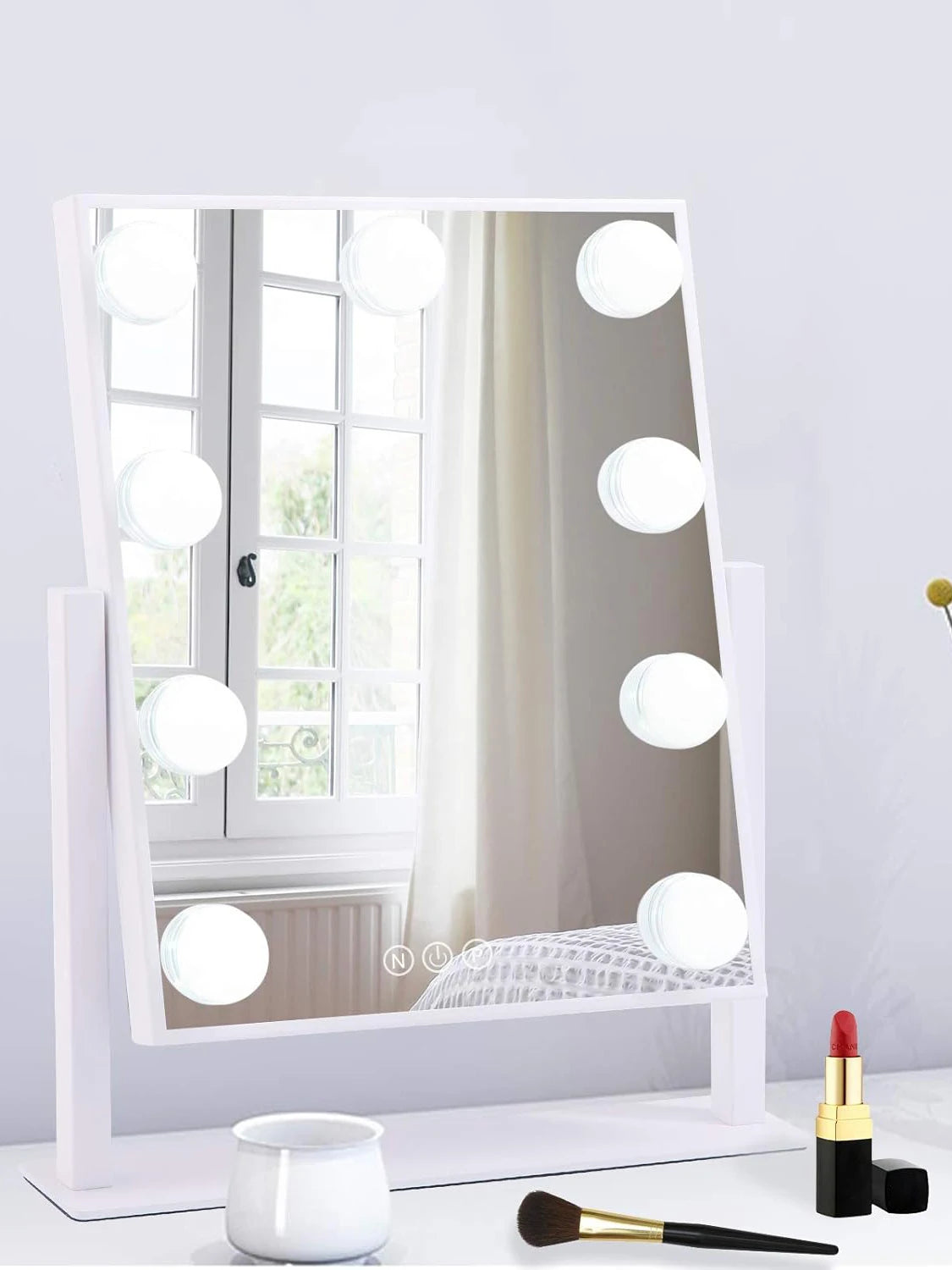 Miroir de Maquillage Style Hollywood avec Ampoules LED