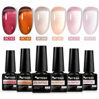 Kit 6 Vernis Semi Permanent Transparent Teinté