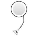 Miroir Lumineux Grossissant x10 Mural à Ventouse