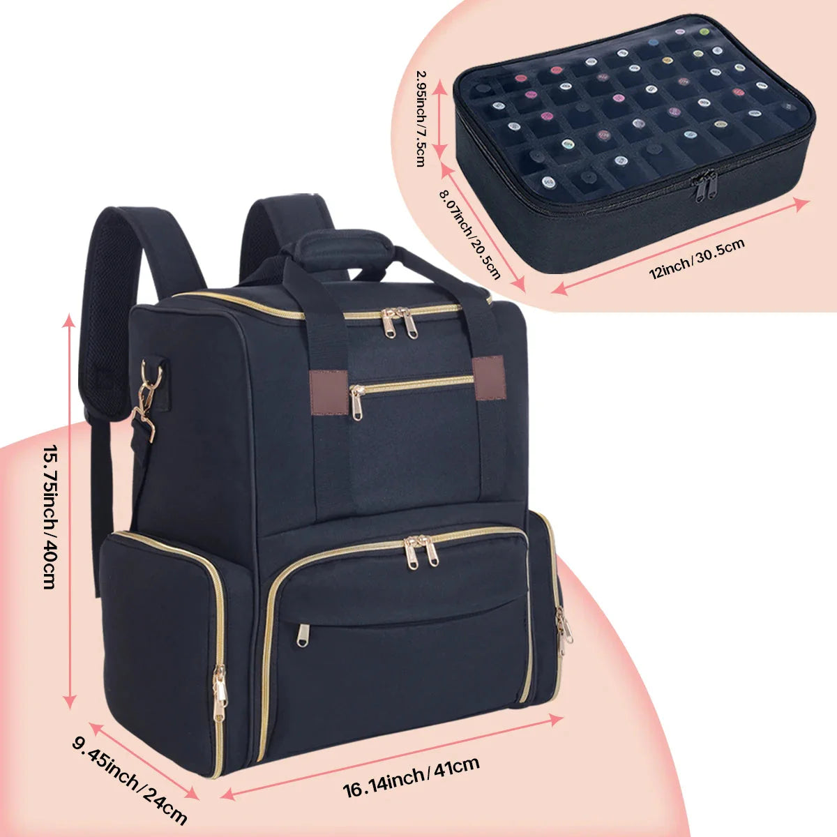 Organiseur Manucure Sac à Dos Rangement