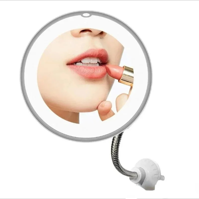 Miroir Lumineux Grossissant x10 Mural à Ventouse