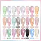 Kit 6 Vernis Semi Permanent Transparent Teinté