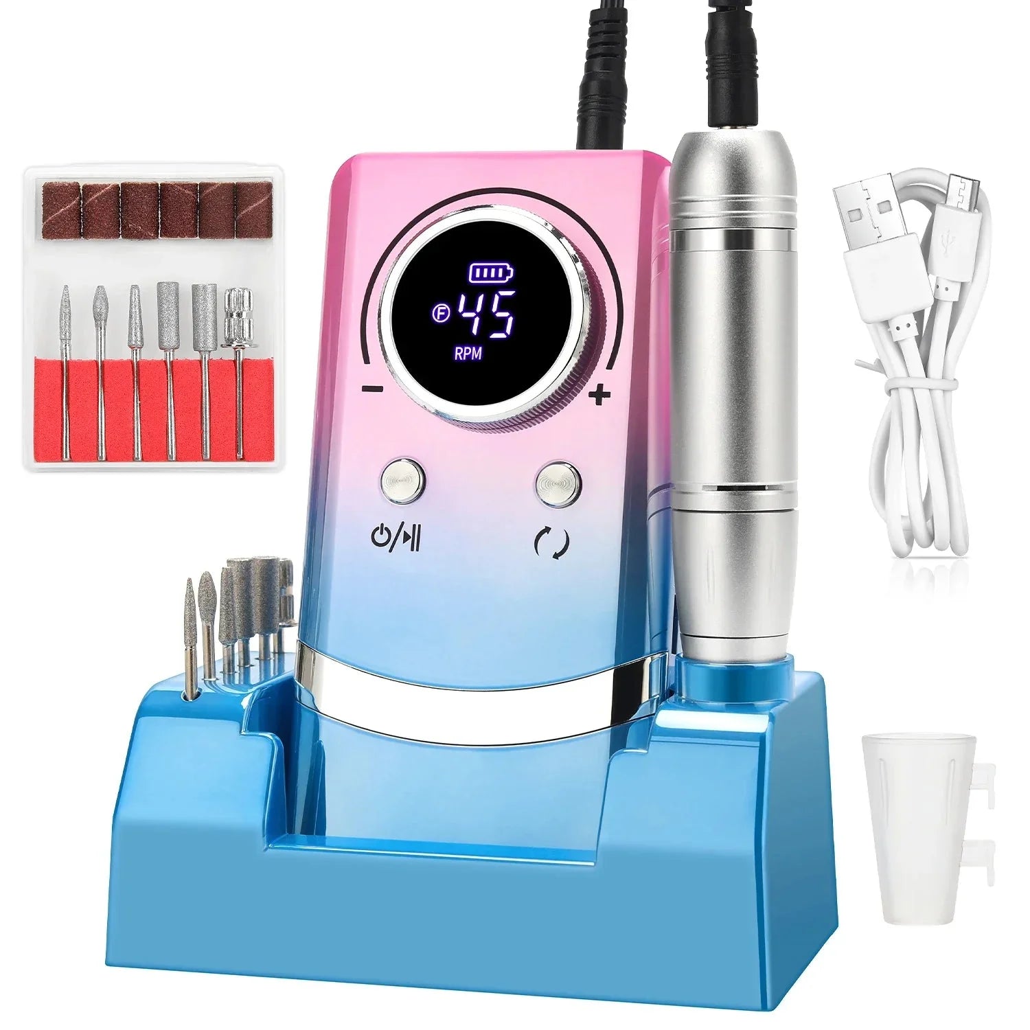 Ponceuse Ongle Professionnel Portable 45000 Tours Minute