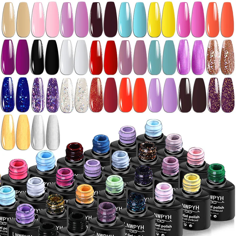 Kit 26 Vernis Semi Permanent + Base & Top Coat Sans Résidu