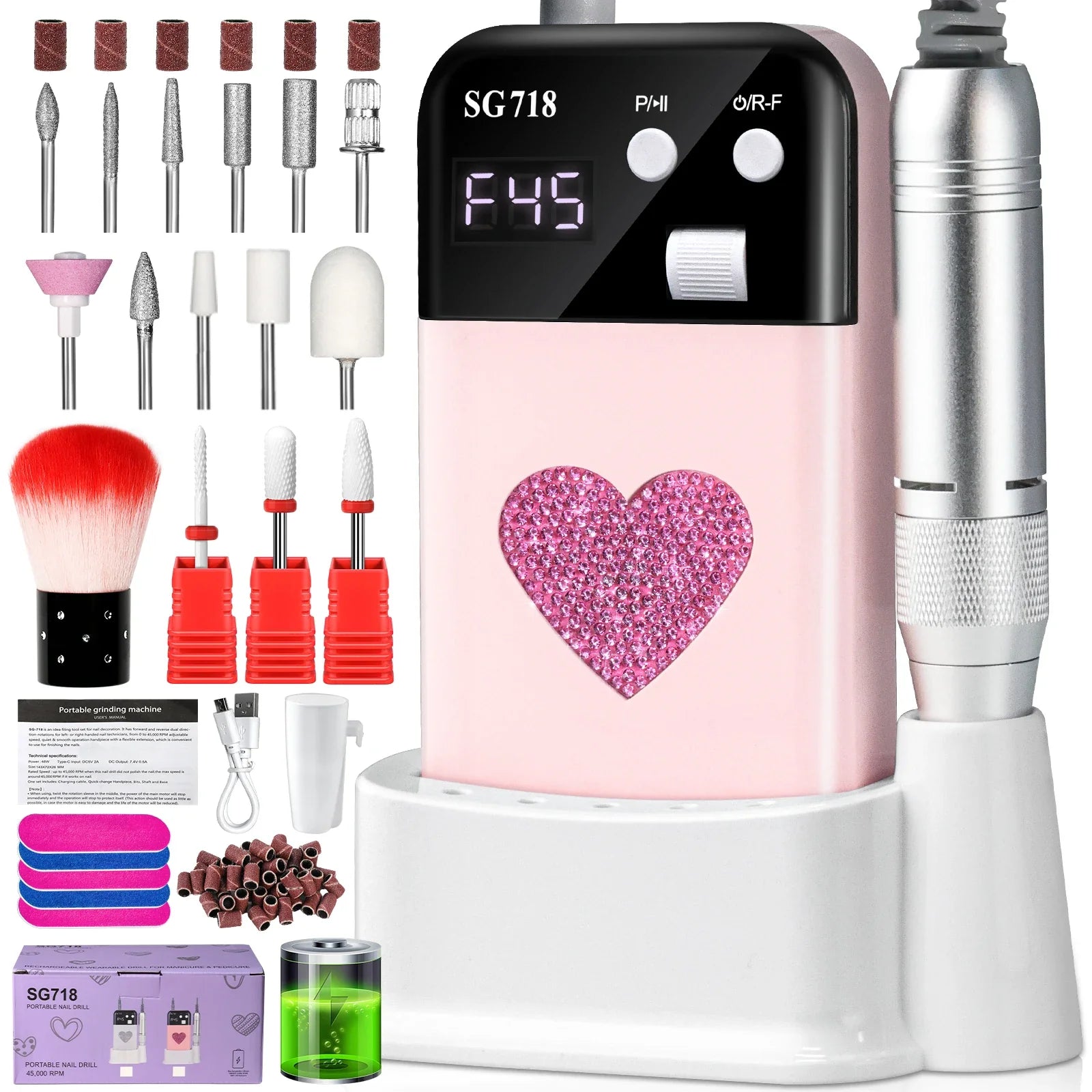 Ponceuse Ongle Électrique Girly