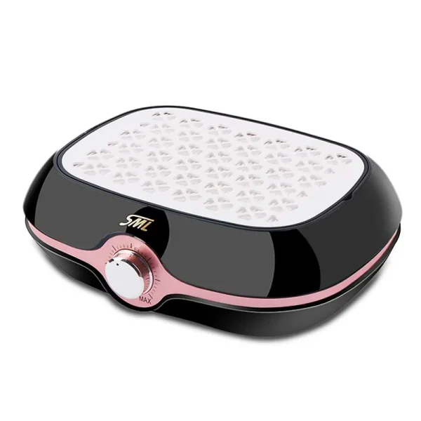 aspirateur ongle noir et rose