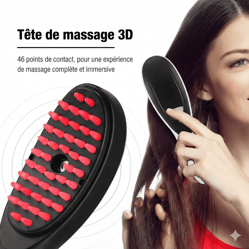 Brosse Massage Cuir Chevelu Vibrante