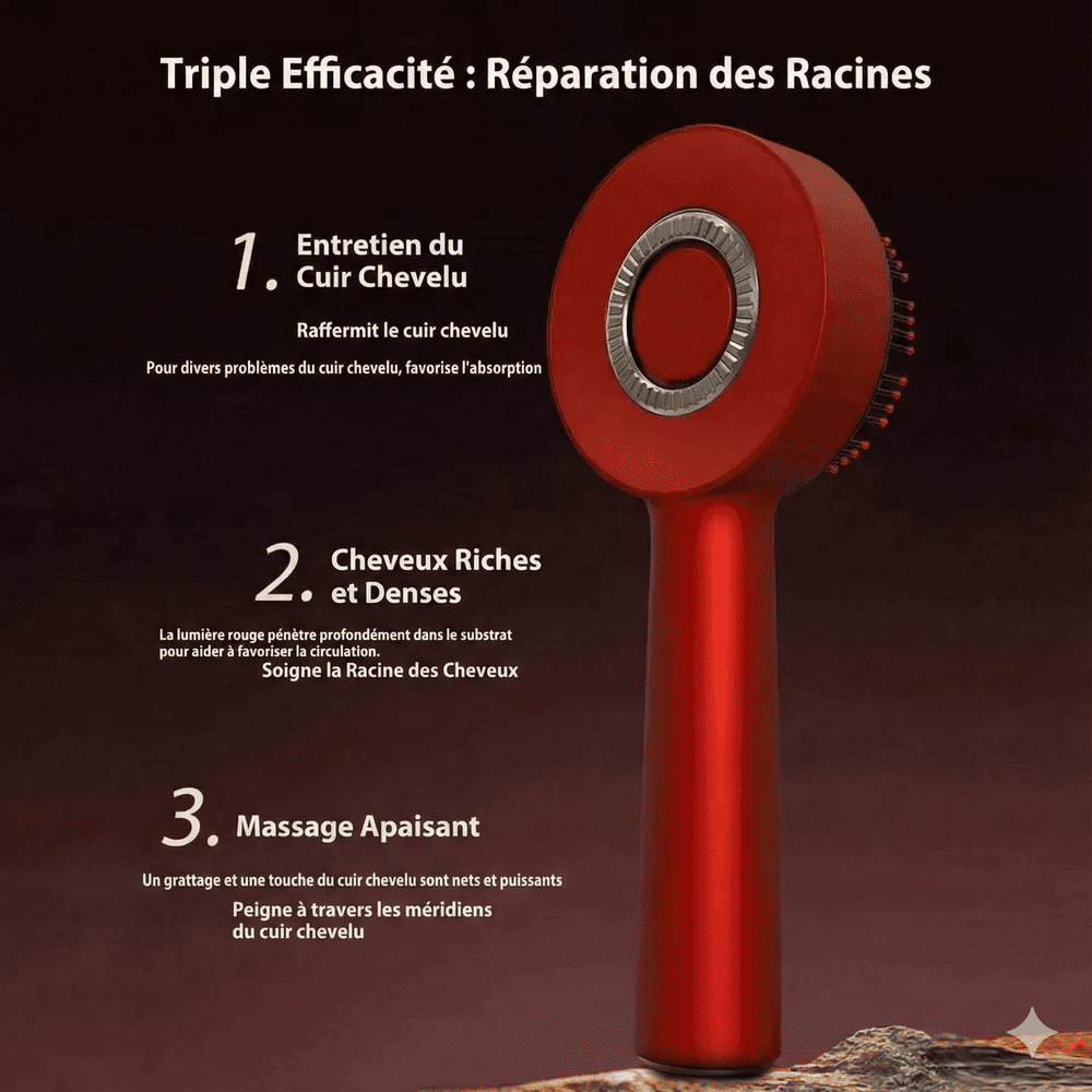 Brosse Led EMS Repousse Cheveux