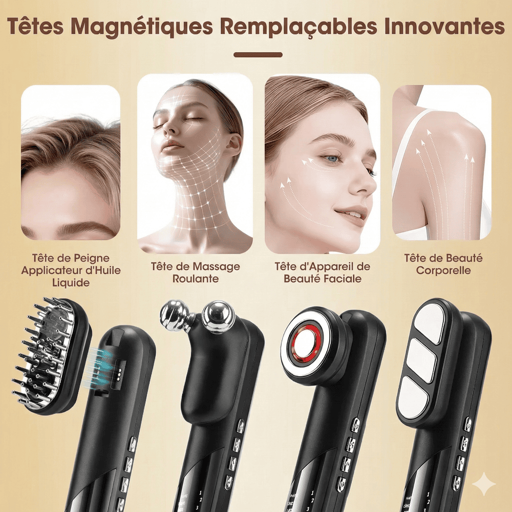 Brosse Massage Cuir chevelu 4 Têtes