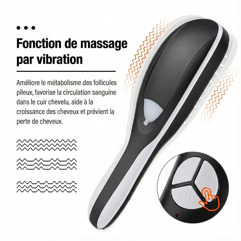 Brosse Massage Cuir Chevelu Vibrante