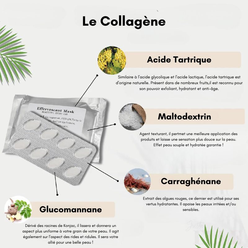 32 Pastilles de Collagène pour Machine à Masque