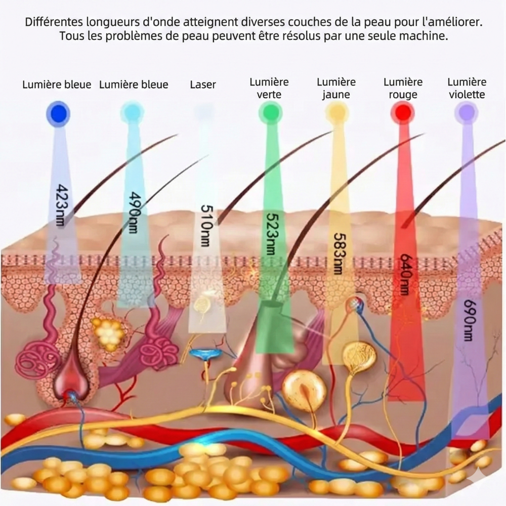 Tunnel de Luminothérapie LED 7 Couleurs & Brume Froide
