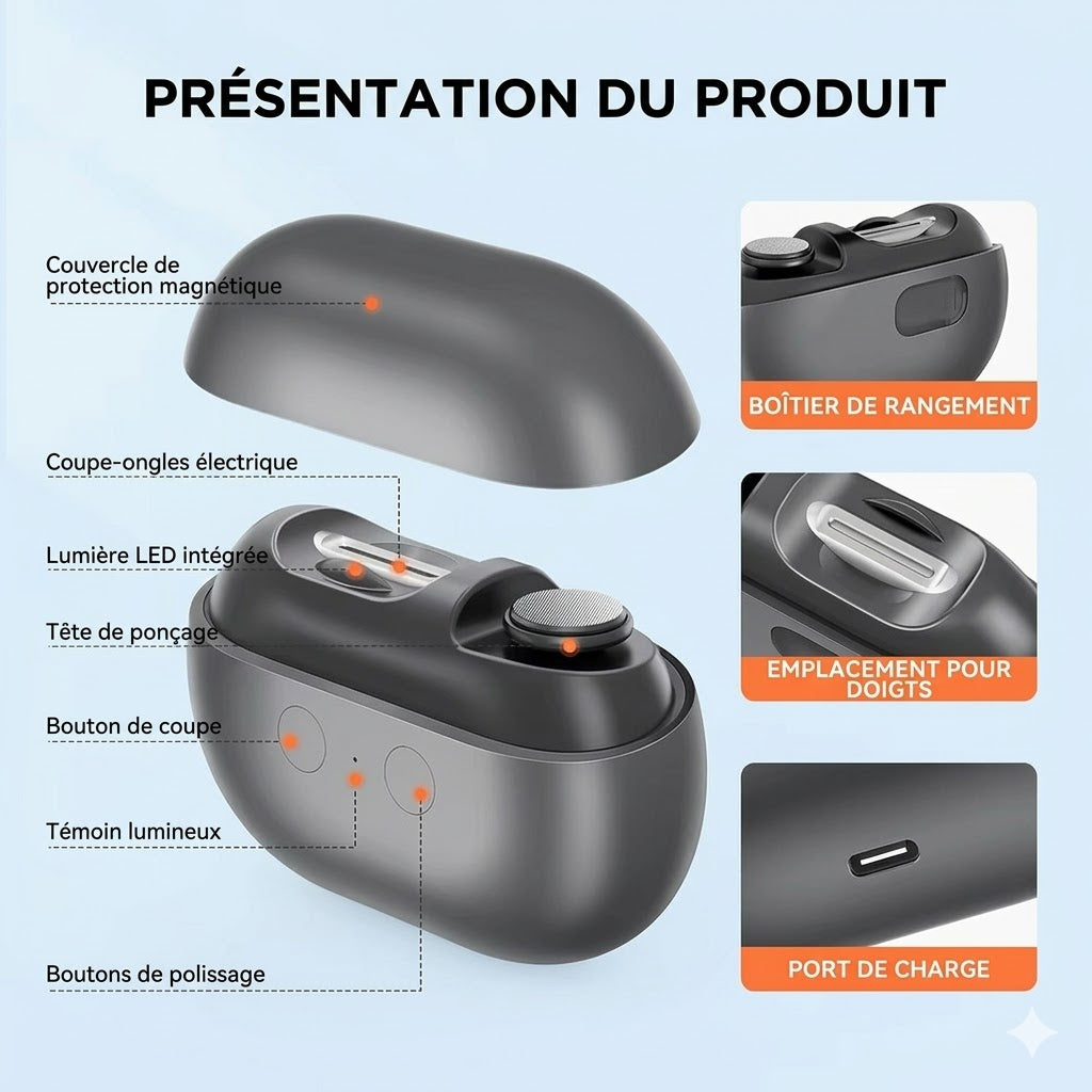 Coupe Ongle Électrique Pied & Main