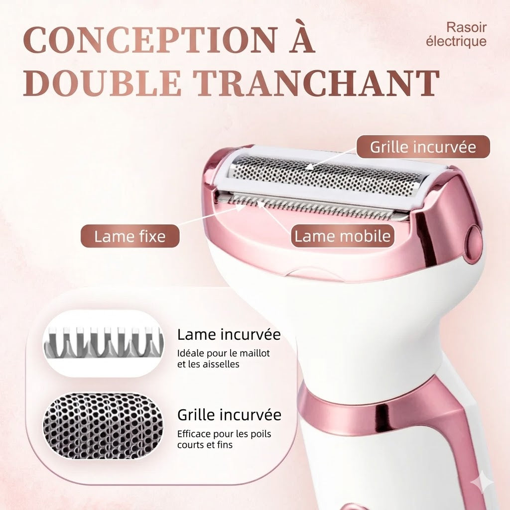 Rasoir Électrique Multifonction Intime Femme