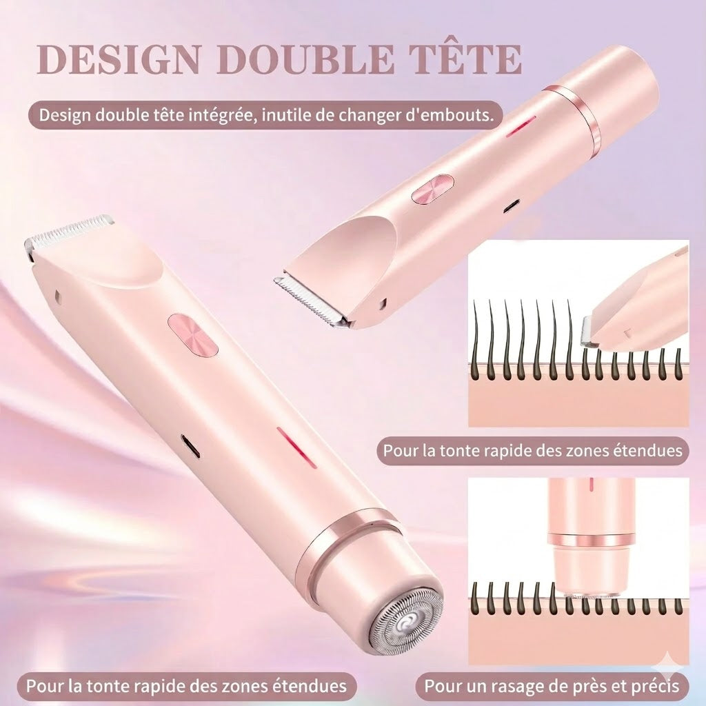 Tondeuse Femme Intime Double Têtes de Rasage