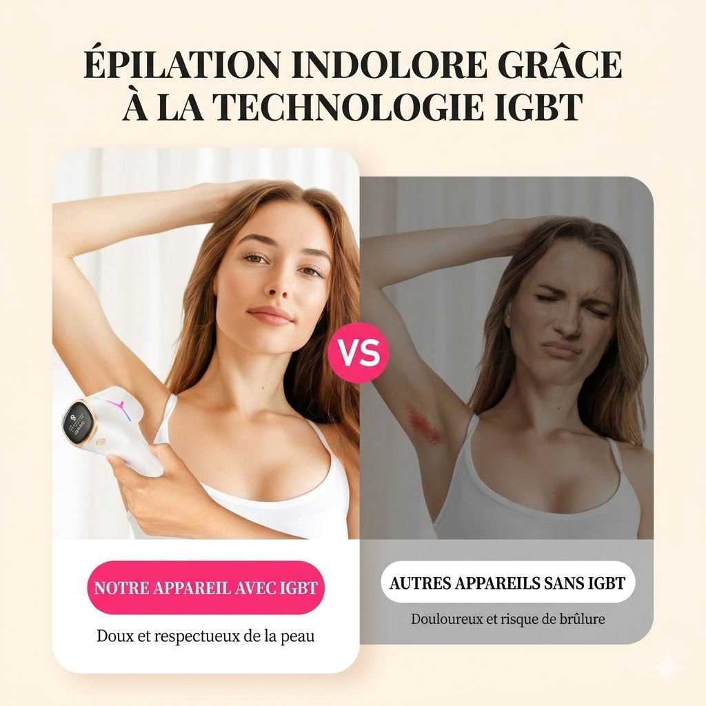 Épilateur à la Lumière Pulsée 990000 Flashs