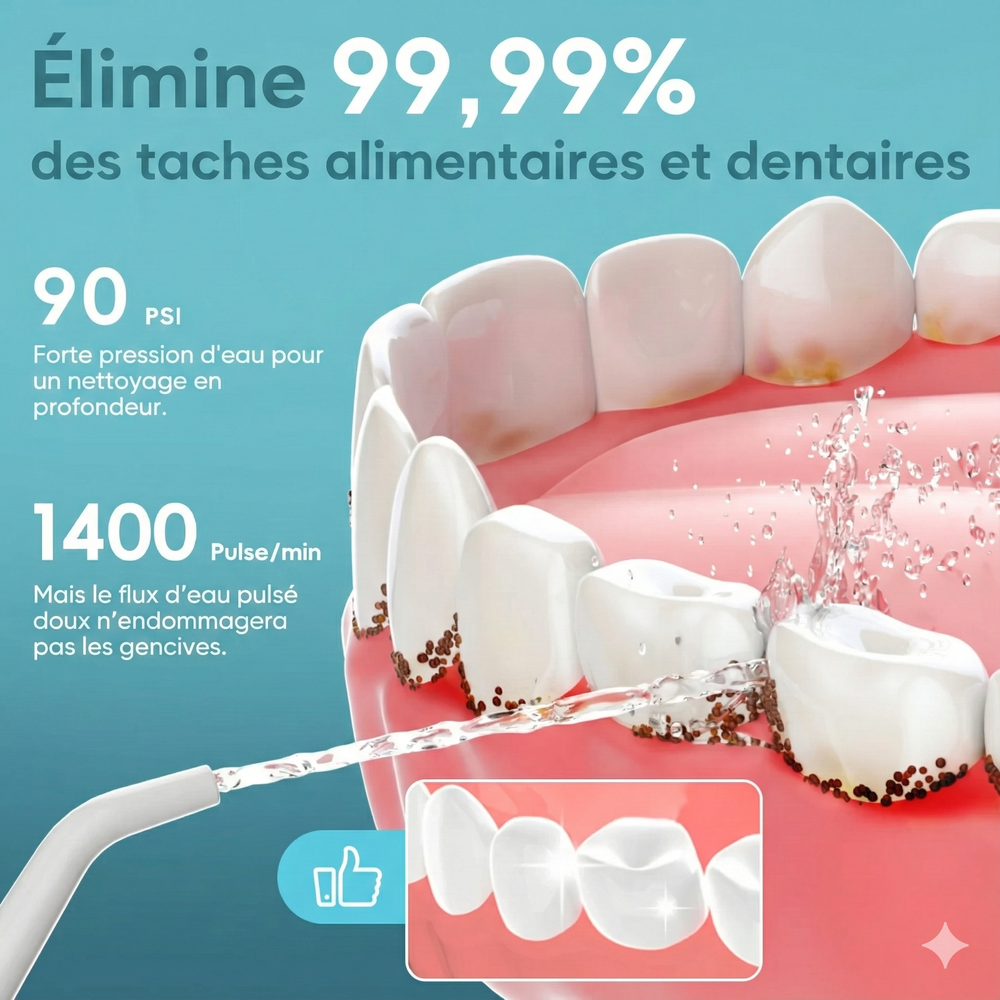 Hydropropulseur Jet Dentaire Sans Fil