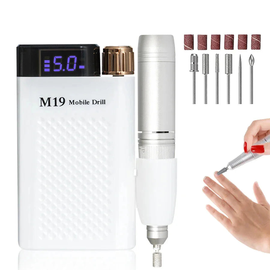Ponceuse Ongle Sans Fil M19 Mobile Drill
