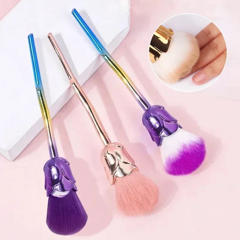 Pinceau Manucure en Forme de Rose