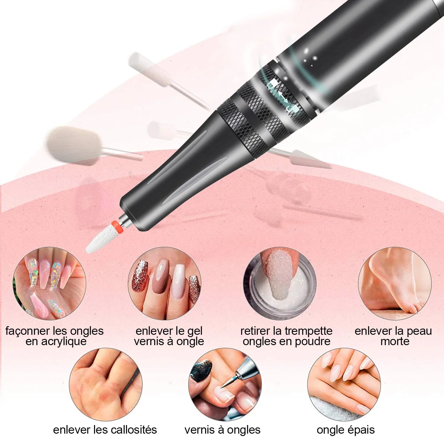 Ponceuse Ongle Professionnelle Sans Fil