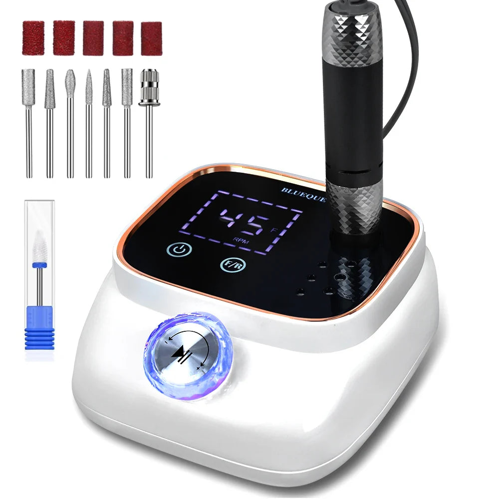 Ponceuse Ongle Professionnelle Sans Fil avec Base