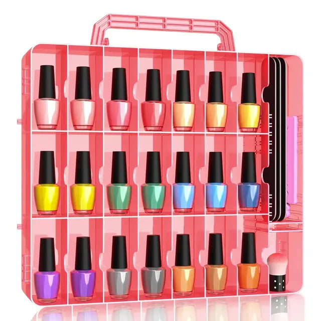 Mallette de Transport Transparente pour Vernis à Ongle