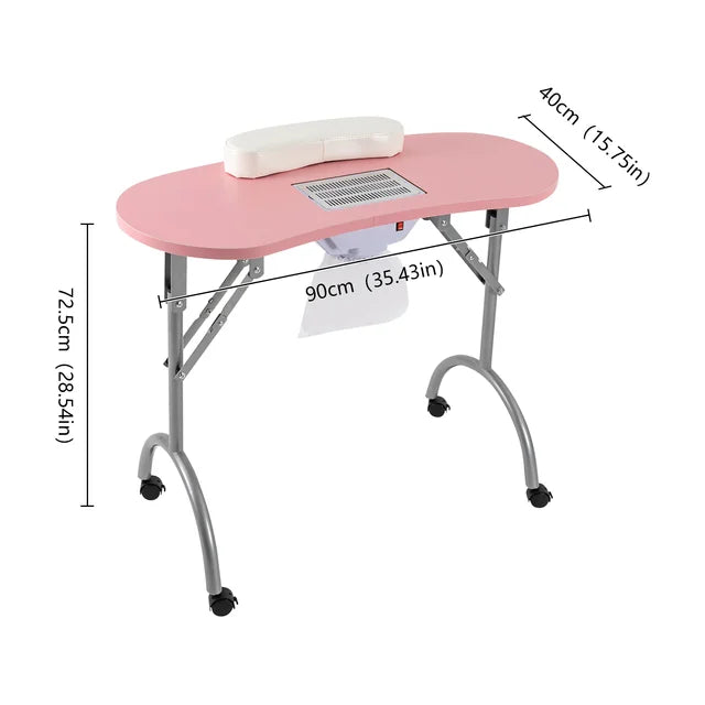 Table Manucure Pliante avec Aspirateur