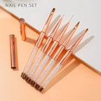 Pinceau Fin Poil Court Manucure