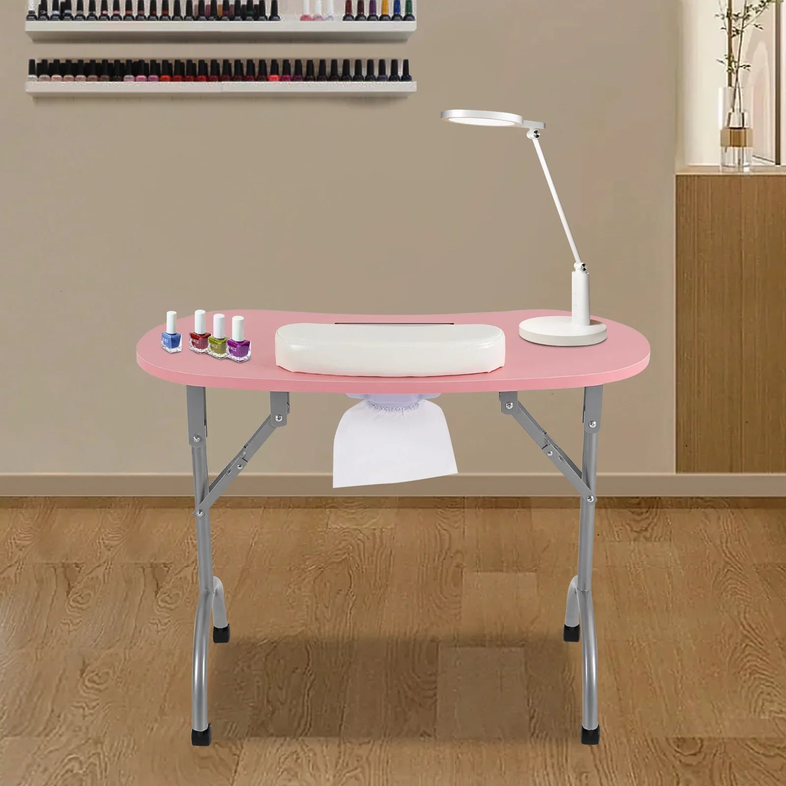 Table Manucure Pliante avec Aspirateur