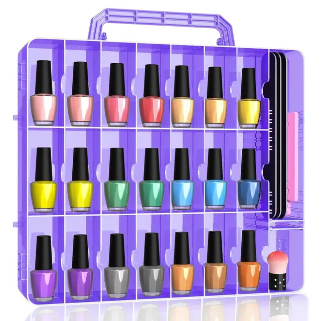Mallette de Transport Transparente pour Vernis à Ongle