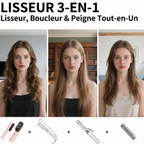 Brosse Lissante Chauffante Ionique Sans Fil