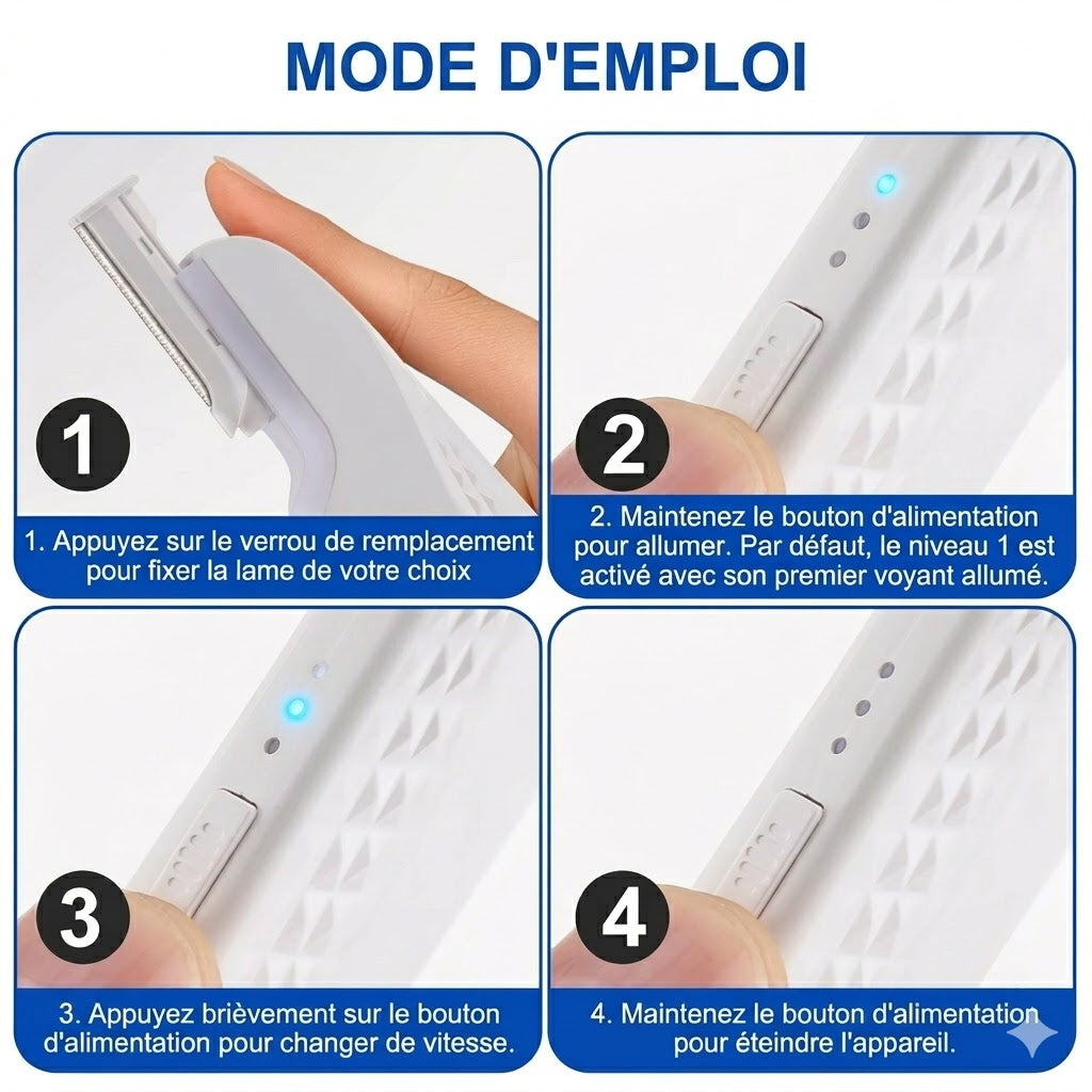 Rasoir Dermaplaning Électrique Visage