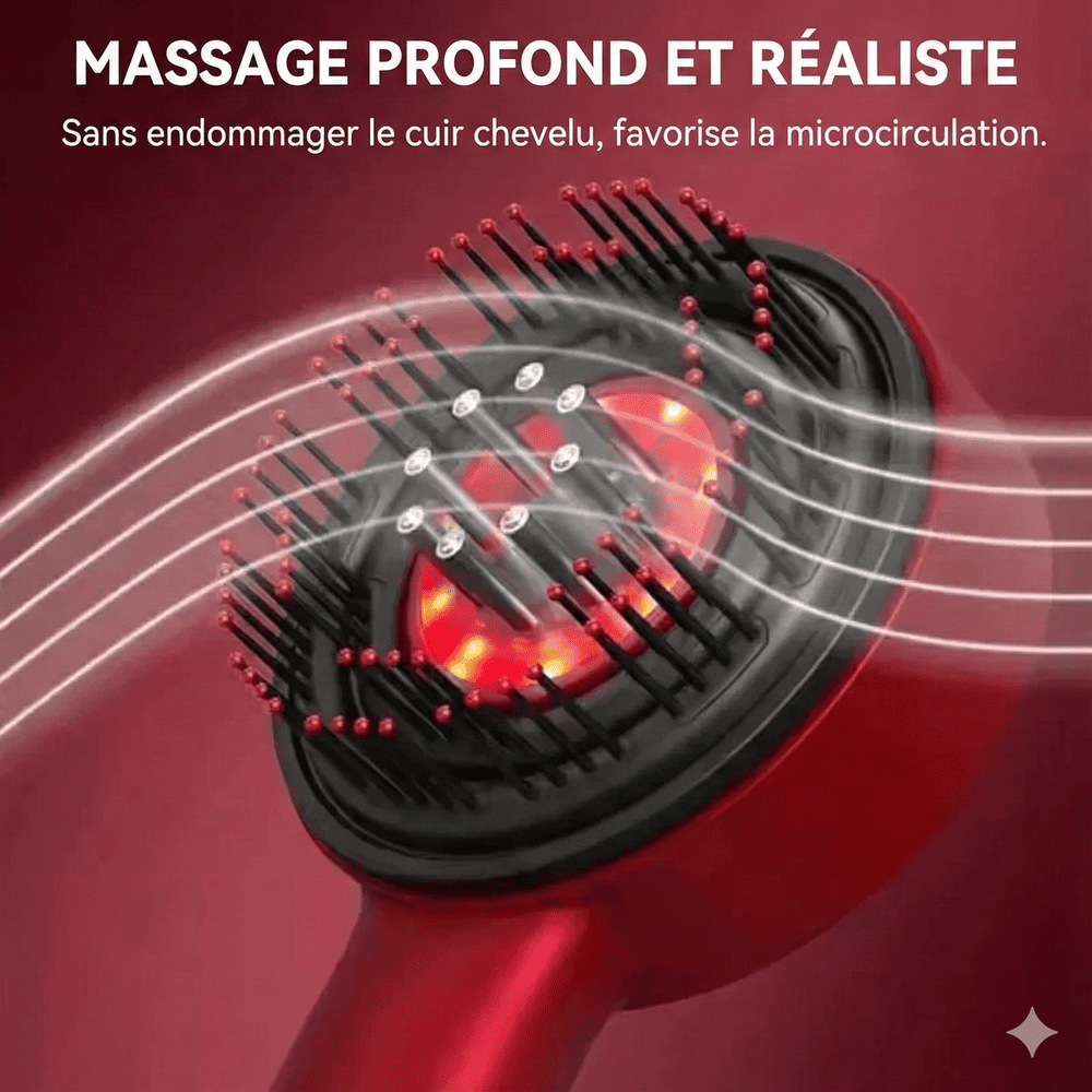 Brosse Led EMS Repousse Cheveux