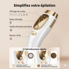 Épilateur Lumière Pulsée avec Effet Froid