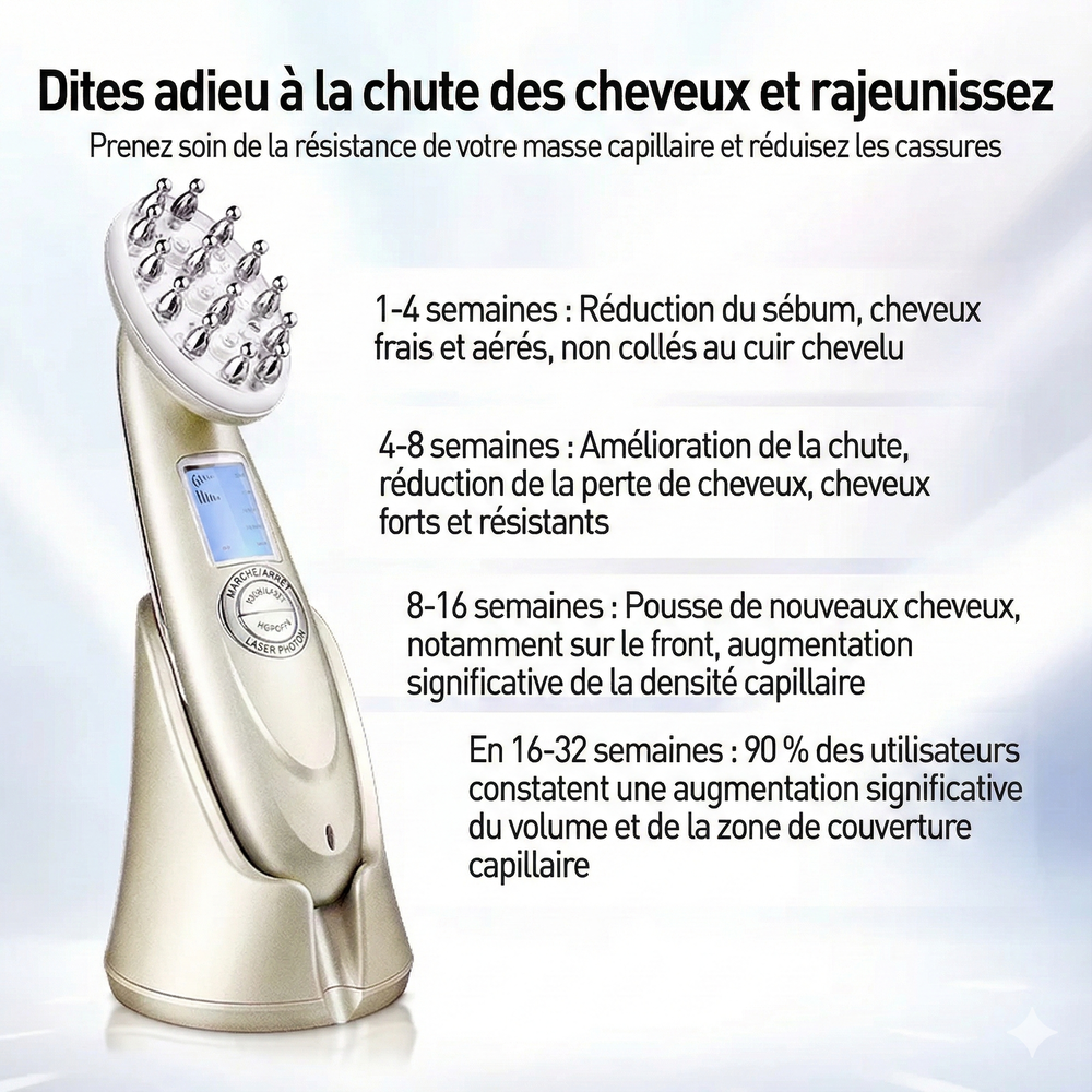 Peigne Multifonction LED EMS Cheveux