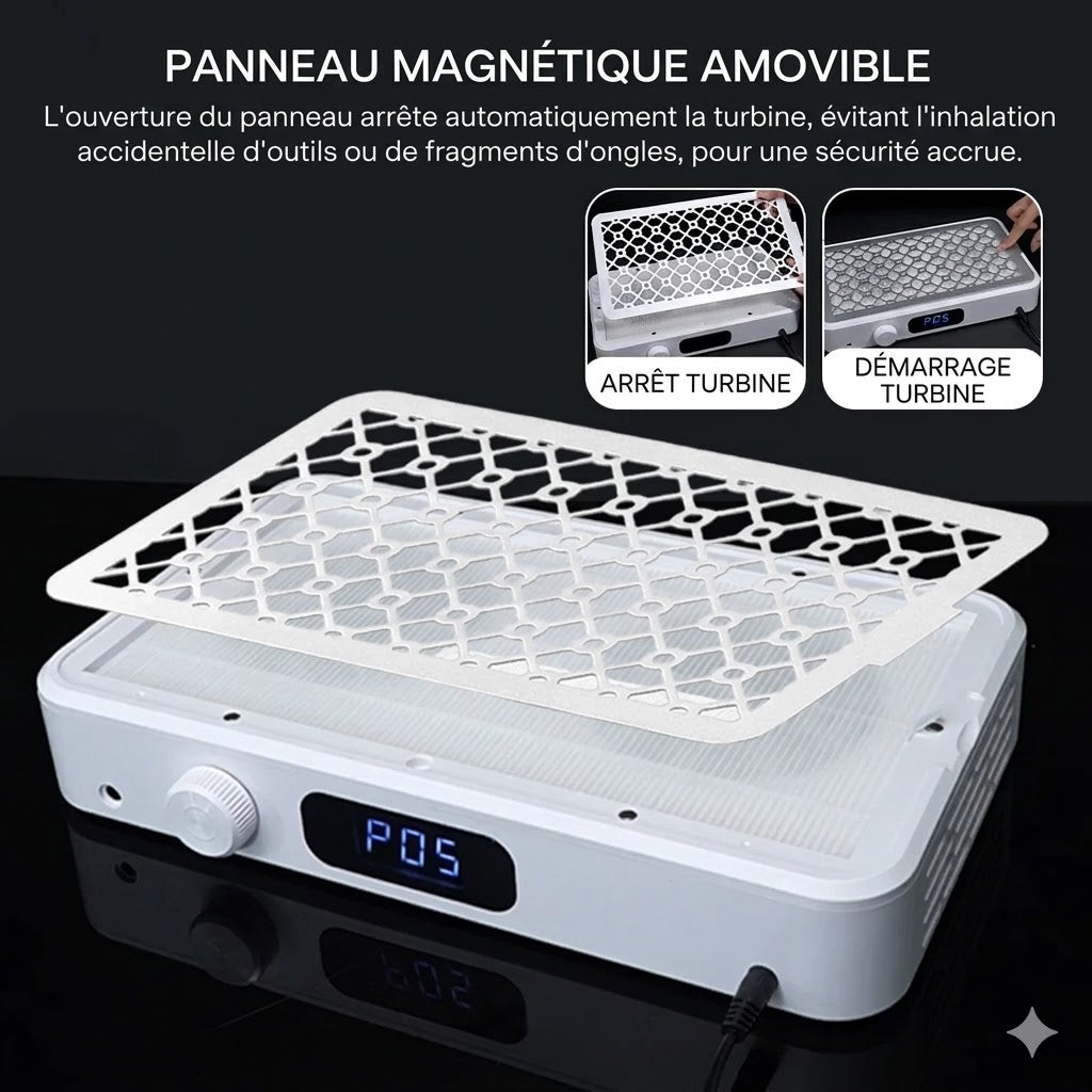 Aspirateur à Ongles Professionnel Double Ventilateur Puissant