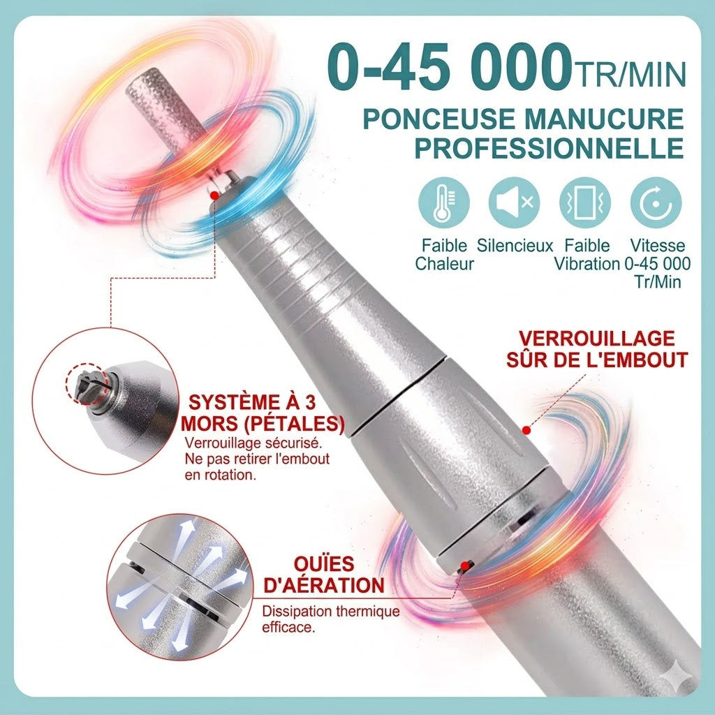 Ponceuse Ongle Professionnelle Sans Fil Portable